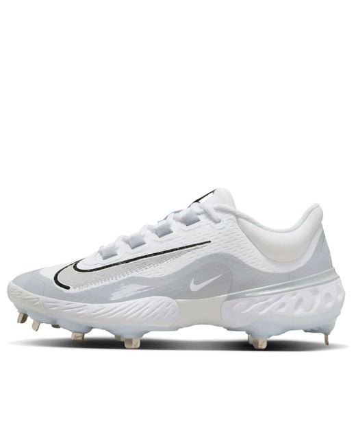 Nike White Alpha Huarache Elite 4 Low Wolf' for men