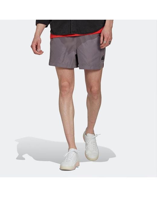 Adidas Purple Solid Color Sports Shorts Shadow for men