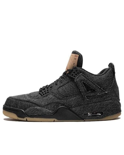Nike 4 Retro X Levi's Denim' in Black for Men | Lyst UK