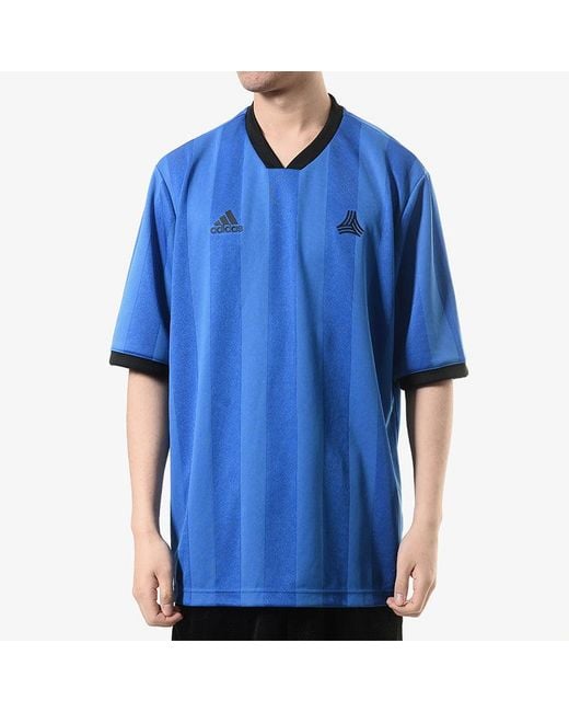 Adidas Blue Soccer/Football Sports Round Neck Short Sleeve Jersey for men