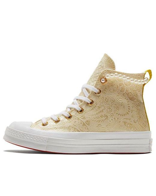 Converse Chuck Taylor All Star 10s Sneakers Gold in Natural | Lyst
