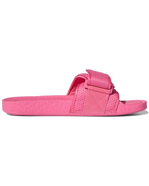 Adidas Pink X Pharrell Boost Slides 'Semi Solar' for men