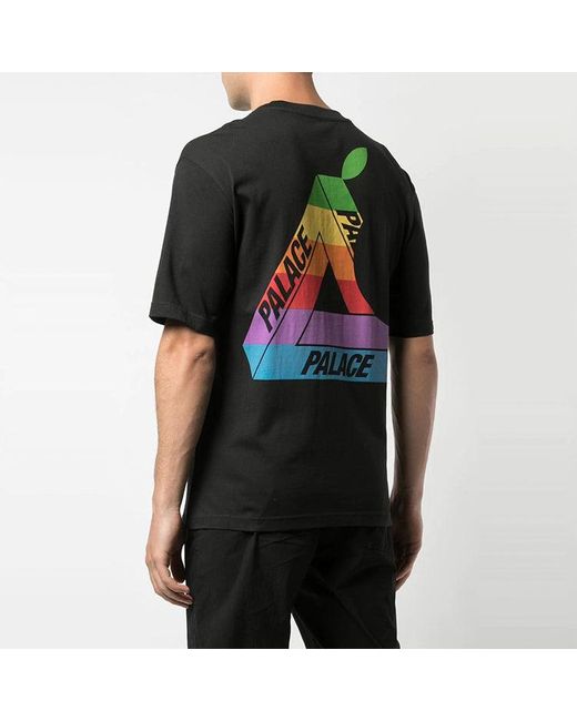 Palace Blue Jobsworth T-Shirt Creative Apple Printing Short Sleeve