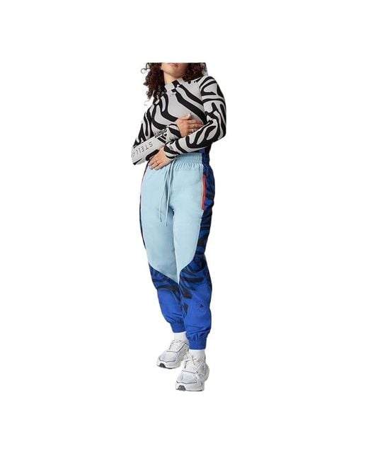 Adidas Blue (Wmns) By Stella Mccartney Printed Woven Track Pants