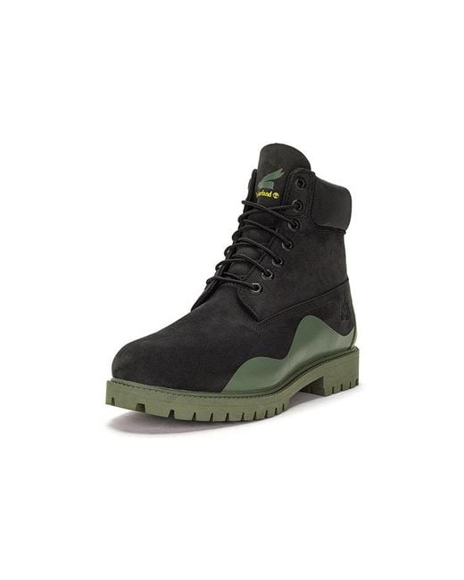 Timberland Black Heritage 6 Inch Waterproof Boot Nubuck With' for men