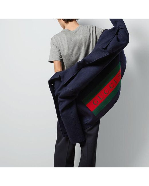 Gucci Gray Cotton Jersey Printed T-Shirt for men
