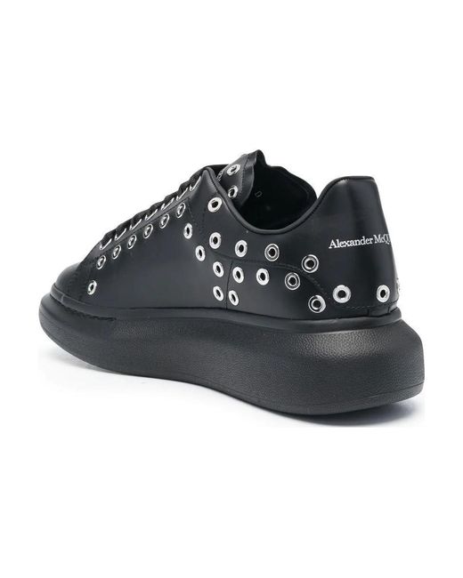 McQueen Black Oversized Sneaker Eyelets' for men