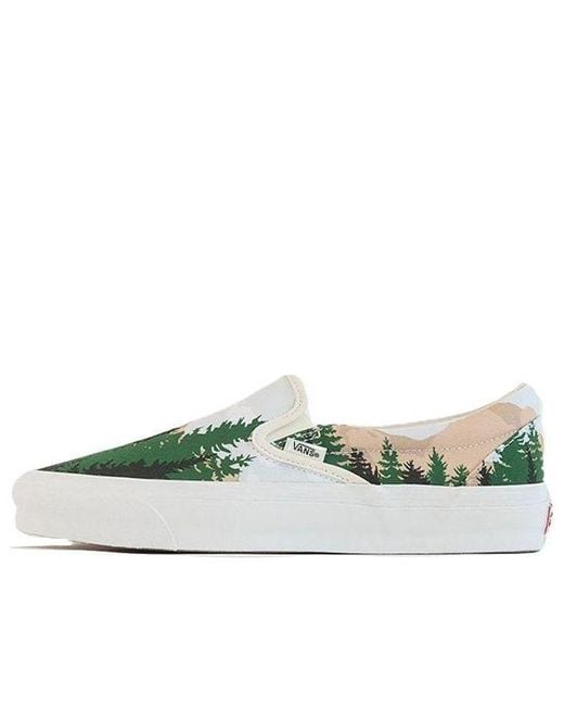 Vans Green Kith X Vault Og Classic Slip-On Lx 'Treescape' for men