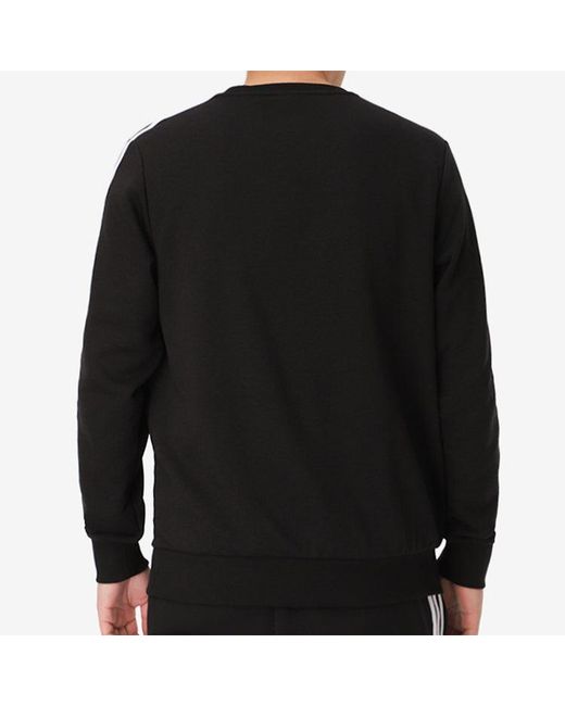 Adidas Black Sports Round Neck Loose Long Sleeves Pullover for men
