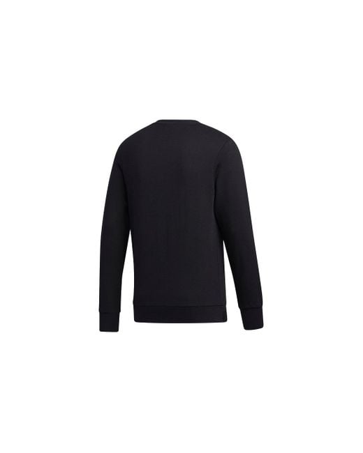 Adidas Blue Wj Crew Logo Printing Pullover Round Neck for men