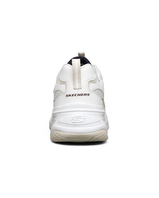 Skechers White D'Lites 4.0 Low-Top Daddy Shoes for men