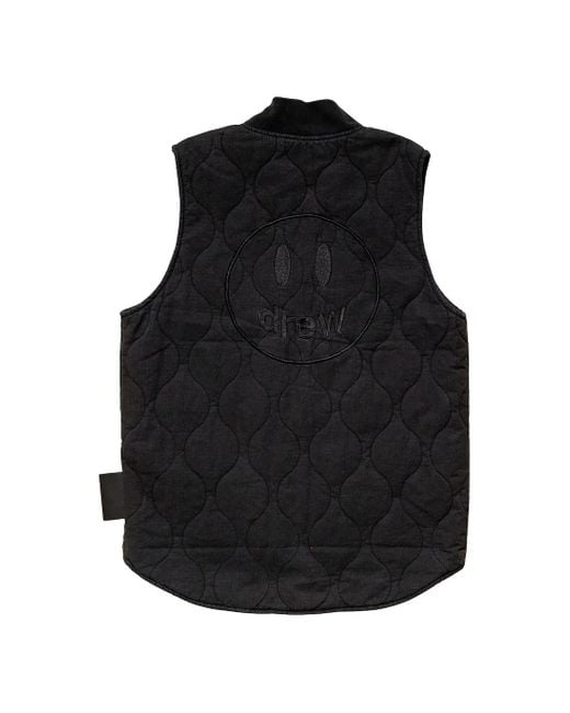 Drew House Black Cotton Ripstop Mascot Vest for men