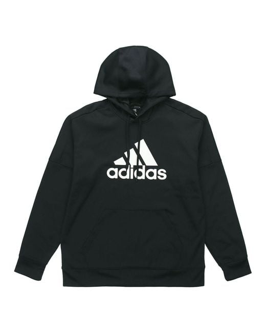 Adidas Black Logo Printing Hooded Pullover Sports for men