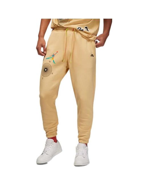 Nike Natural Word Embroidered Drawstring Casual Joggers/Pants/Trousers for men
