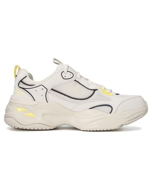 Skechers White Dlites 4.0 'Cream' for men