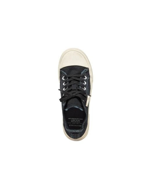 Balenciaga Blue Paris Low Top Sneakers Destroyed Cotton And Rubber' for men