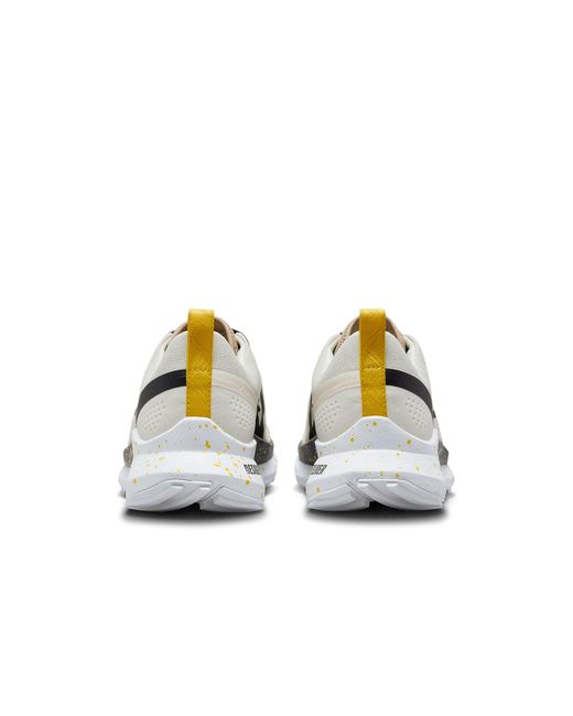Nike White React Pegasus Trail 4 'Pale Ivory Khaki' for men