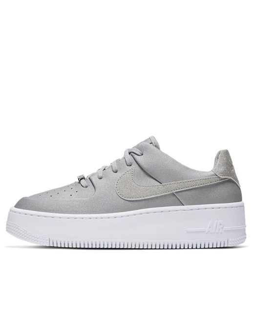 Nike White (Wmns) Air Force 1 Sage Low Lx 'Metallic'