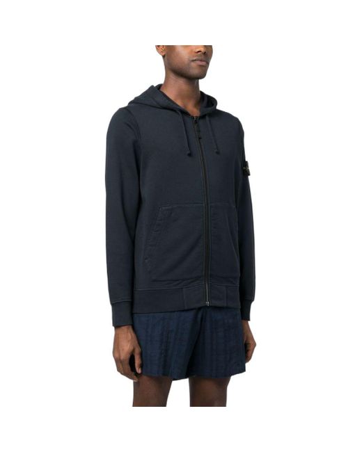 Stone Island Blue Full Zip Jacket for men