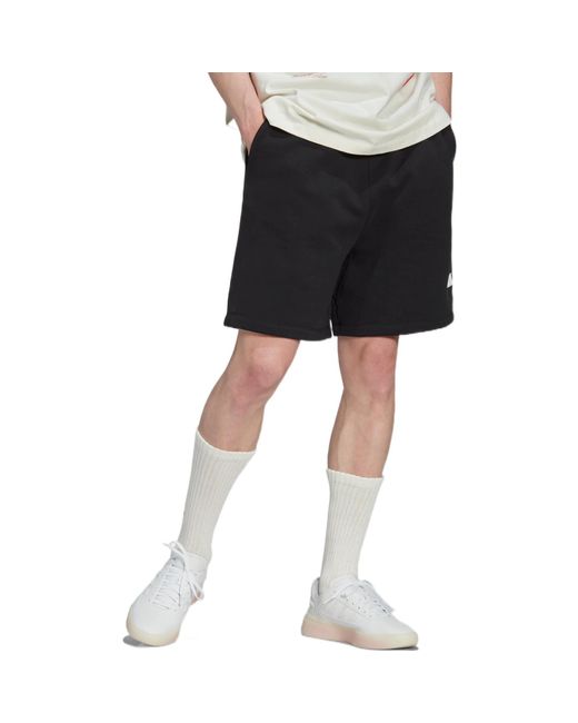 Adidas Black Solid Color Sports Shorts for men
