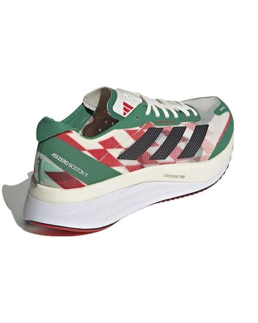 Adidas White Adizero Boston 11 'Refuel' for men