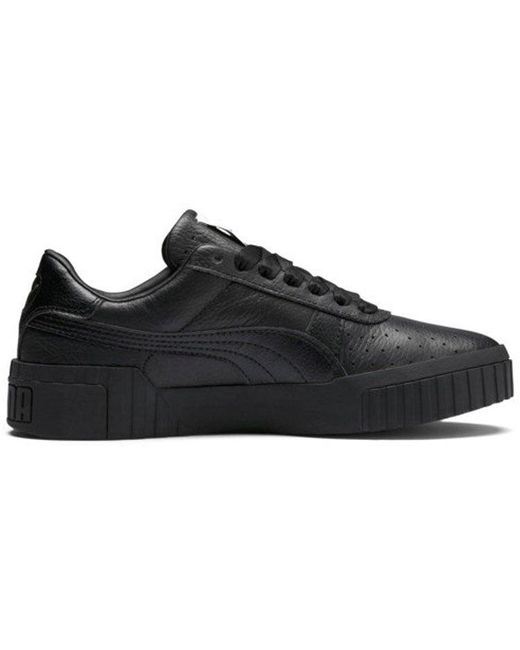 PUMA Black (Wmns) Cali Thick Sole Low Tops Casual Skateboarding Shoes