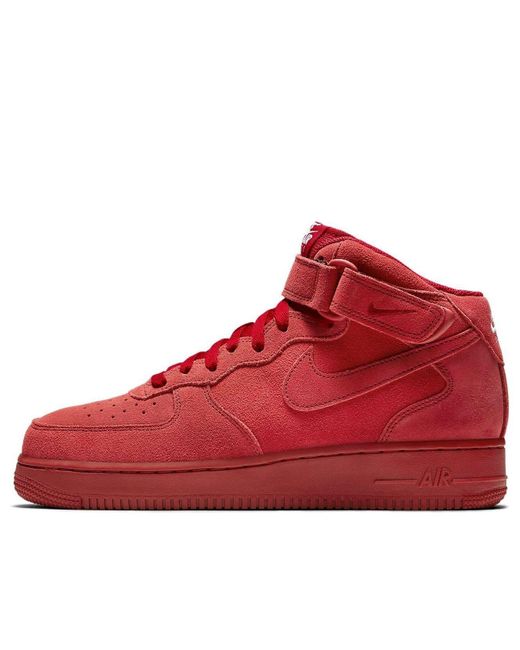 Nike Red Air Force 1 Mid for men