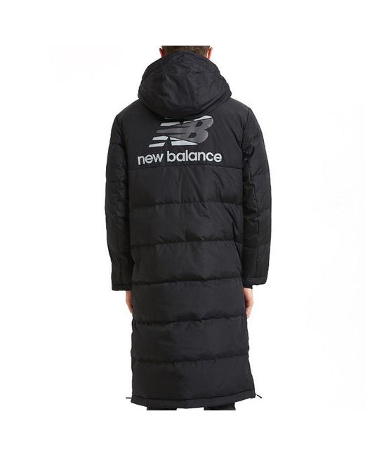 New Balance Blue Long Cut Hooded Coat