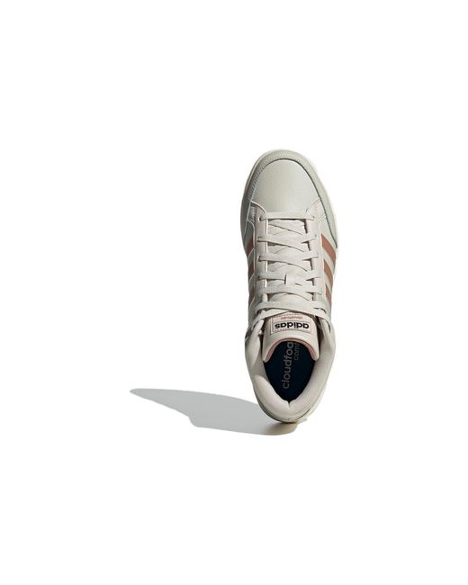 Adidas White All Court Mid Tan' for men