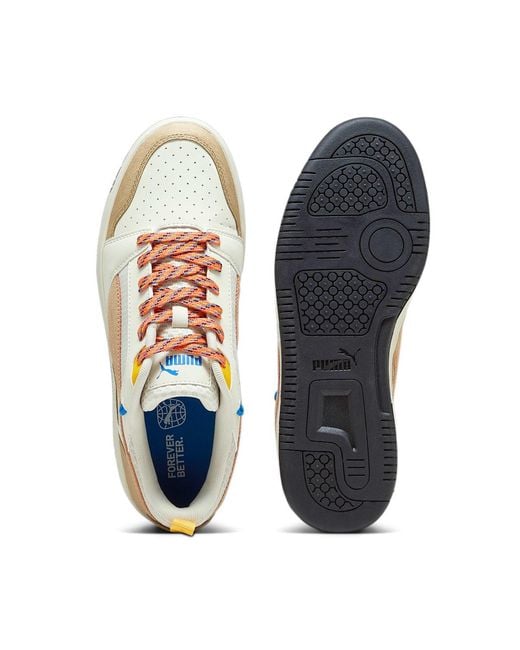PUMA White Rebound V6 Low Khaki' for men