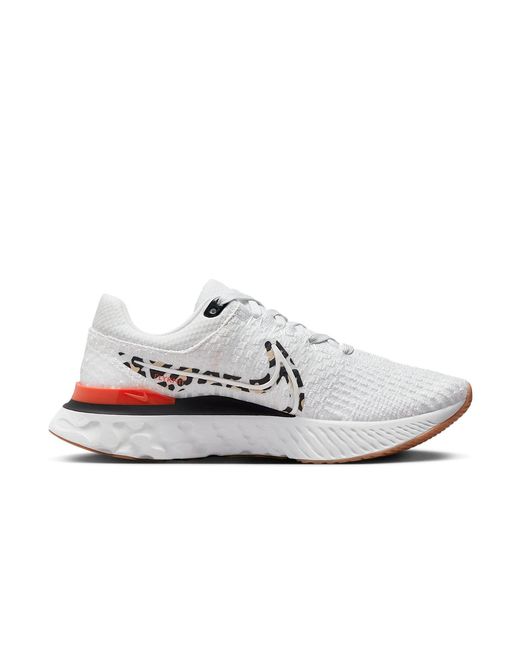Nike White (Wmns) React Infinity Run Flyknit 3 'Leopard'