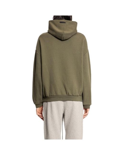 Fear Of God Green Fleece Hoodie 'Military' for men
