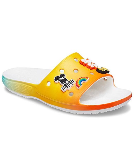 CROCSTM Yellow Free & Easy X Classic Slide 'Sunset' for men