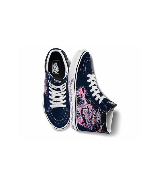 Vans Blue Sk8-Hi Sneakers Printing
