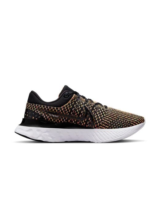Nike Black React Infinity Run Flyknit 3 Multi' for men