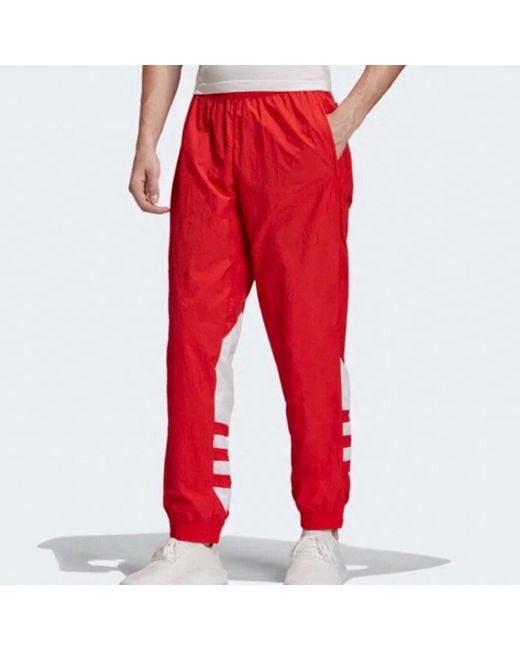 Adidas Red Originals Big Trefoil Track Pants Logo for men