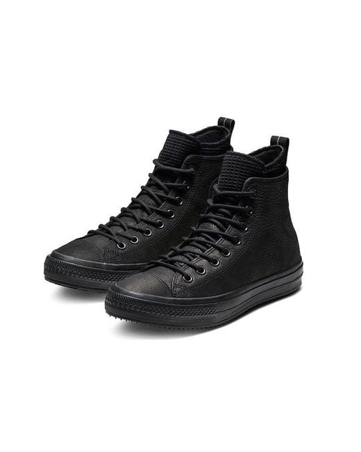 Converse Black Chuck Taylor All Star Waterproof Hi 'Triple' for men