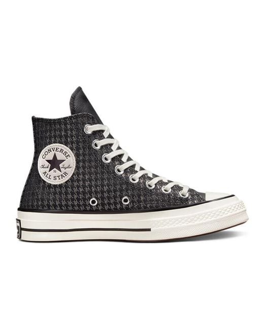 Converse Black (Wmns) Chuck 70 High 'Houndstooth Shine