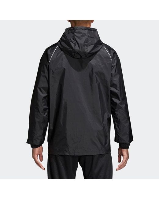 Adidas Black Core 18 Rain Jacket for men