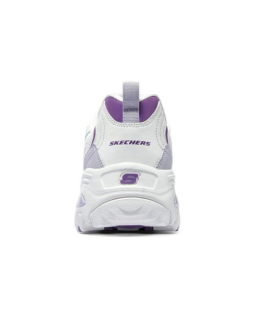 Skechers White (Wmns) D'Lites 1.0 Sneakers