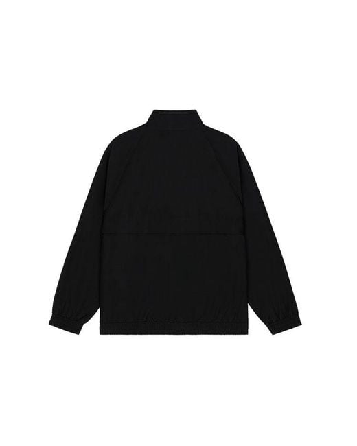 New Balance Black Alphabet Pattern Solid Color Jacket for men
