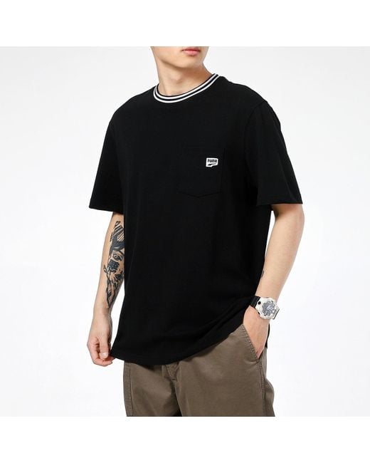 PUMA Black Downtown Pocket T-Shirt for men