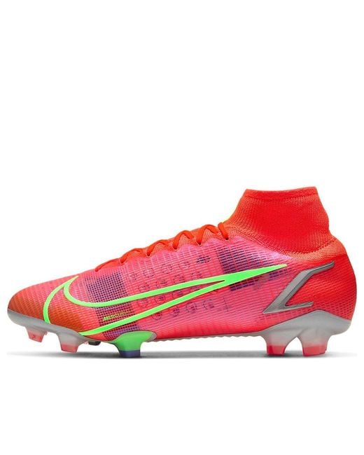 Nike Red Mercurial Superfly 8 Elite Fg 'Bright Crimson Burst' for men