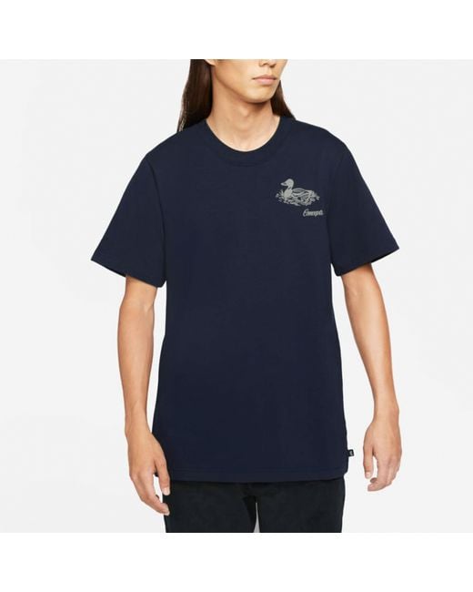 Nike Blue Sb Skateboard Dunk High X Concepts Tee Dark for men