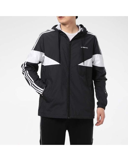 Adidas Black Spring Authentic Outdoor Windproof Woven Jacket for men