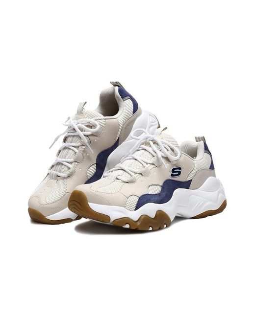 Skechers White D'Lites Leisure Shoes Sepia for men