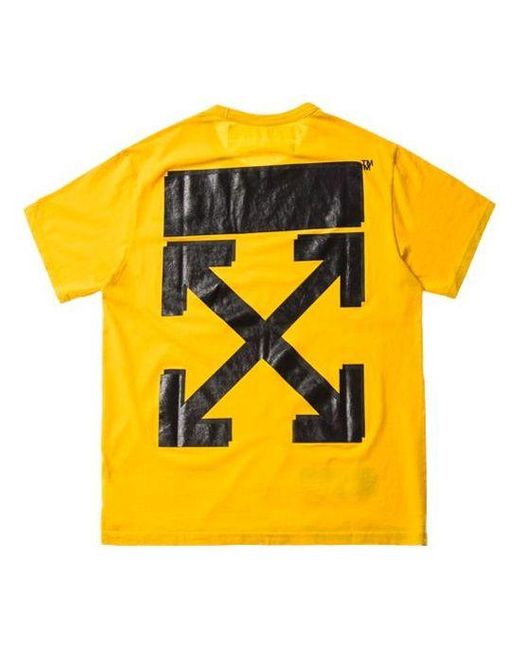 Off-White c/o Virgil Abloh X Champion Virgil Abloh Champion Tee Yellow for men