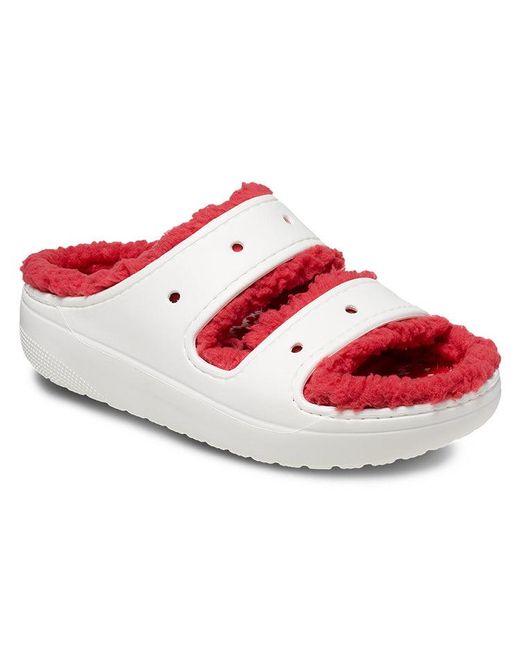 CROCSTM Pink (Wmns) Classic Cozzzy Holiday Sweater Sandal