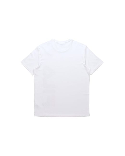 Fila White Casual Logo Printing Sports Round Neck Short Sleeve for men