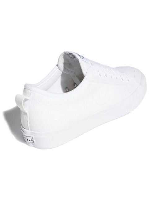 Adidas White Nizza Trefoil 'Cloud' for men